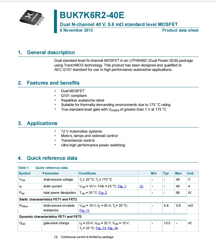 安世LFPAK56D双通道MOSFET：小封装、大能量的功率器件新标杆