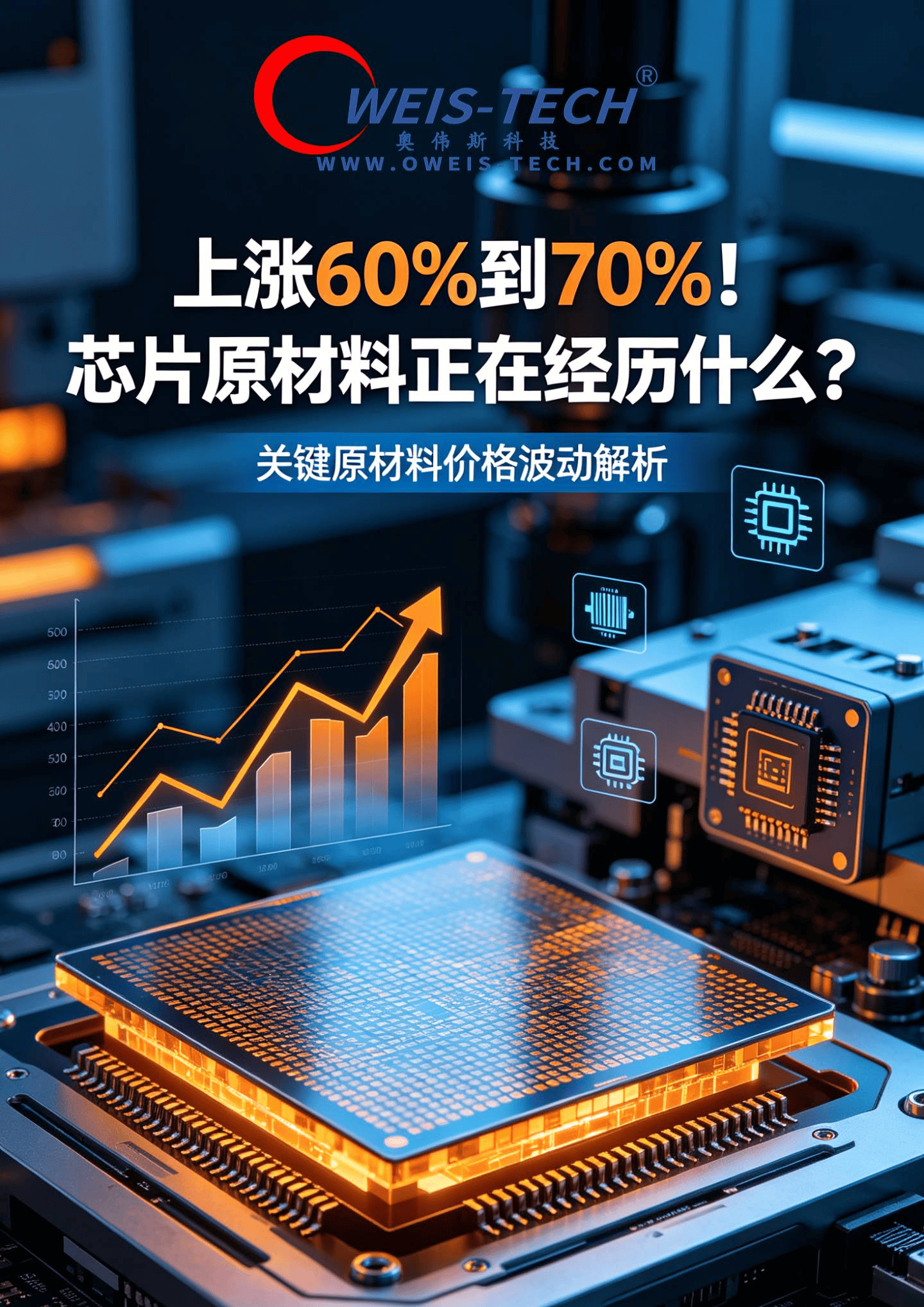 【奥伟斯OWEIS】芯片原材料飙涨70%，涨价潮下芯片代理分销商奥伟斯提供备选供应方案